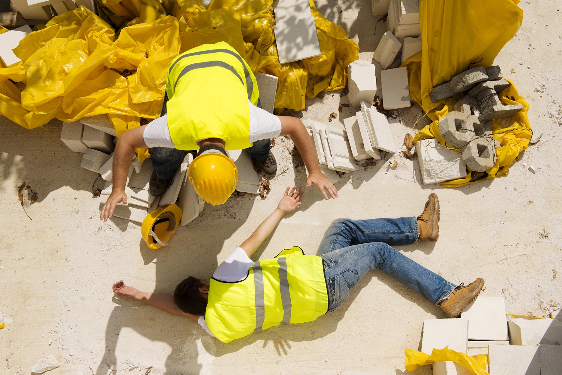 Notfallkarte: Arbeitsunfall Baustelle
